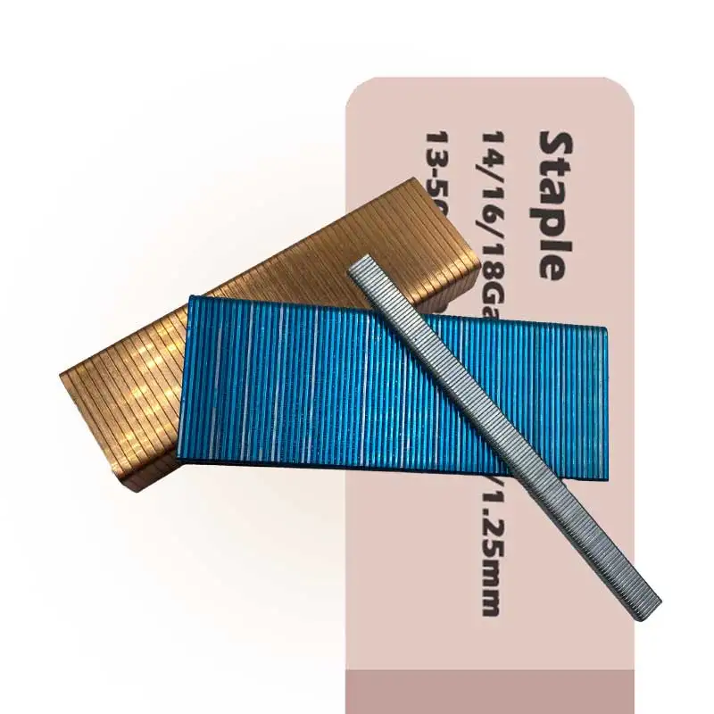 Zinc Plated Galvanized Staples Manufacturer Stapler Pin Air Nail Construction Industrial Staples