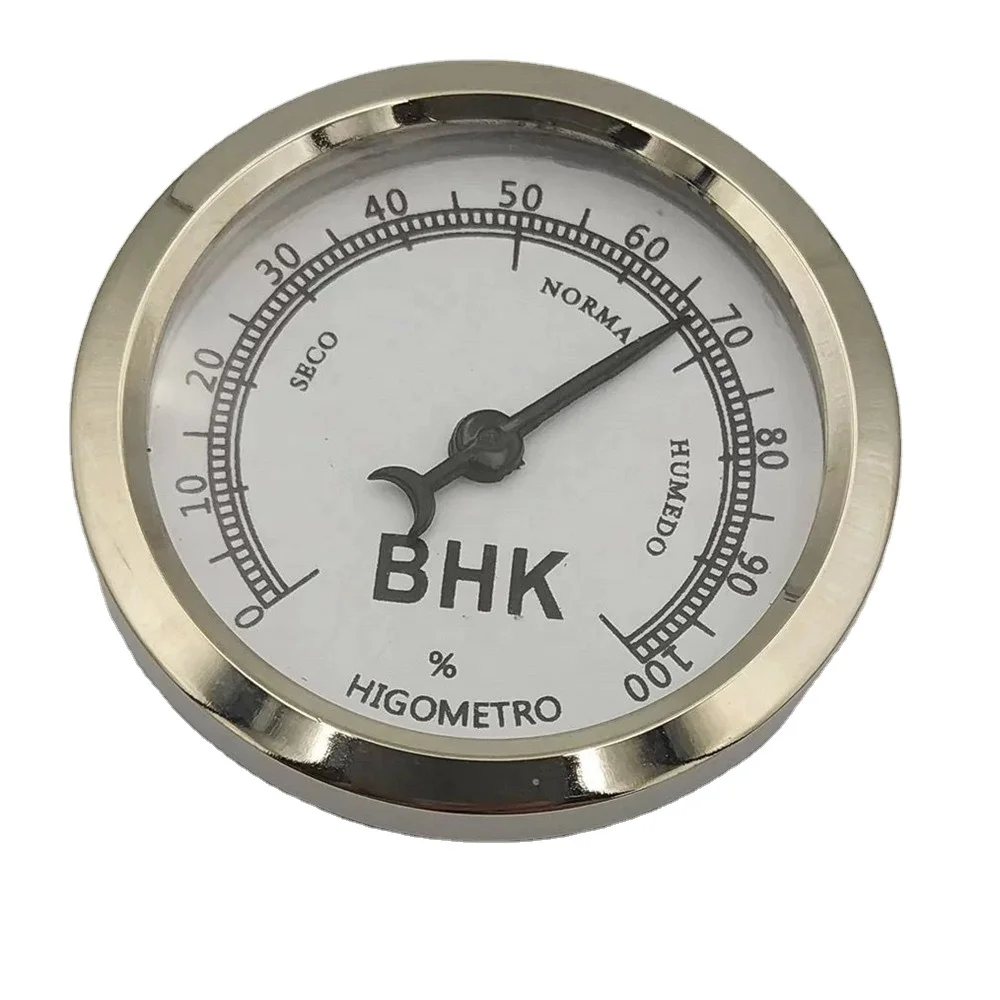 round silver small analog thermometers hygrometer with glass for humi  or digital