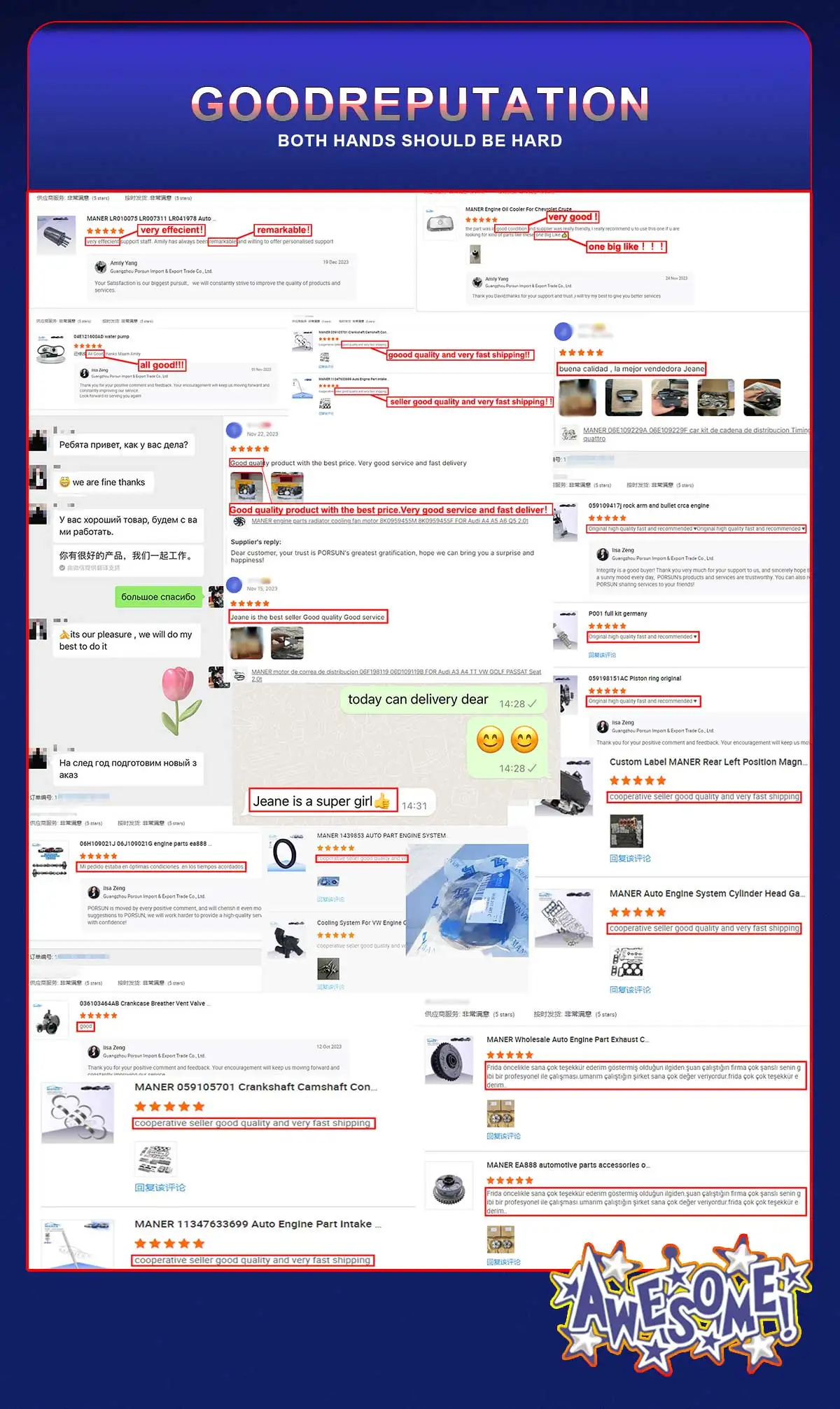 MANER EA211 05E107065AA 04E107065DC piston engine parts for Audi A3 S3 VW SANTANA Polo skoda Rapid KAMIQ