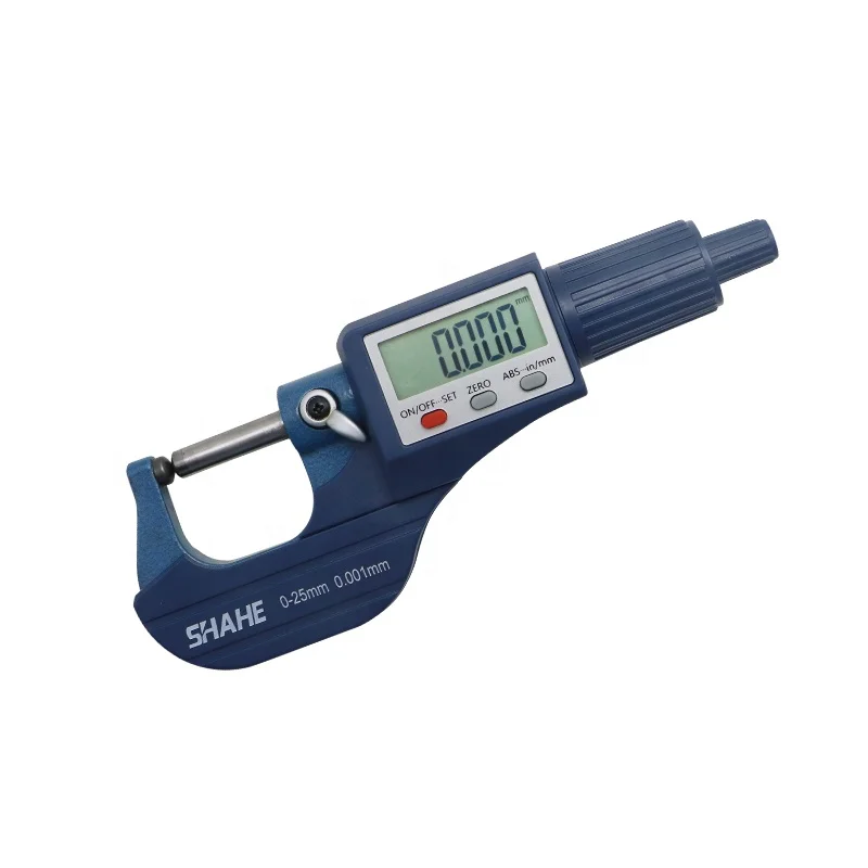 Shahe New Double Round Head Tube Micrometer Digital 0-25 mm Tube Micrometer Caliper Measuring Tools