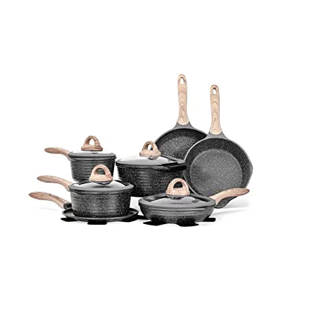 Nonstick Cookware set Multipurpose Bottom heat insulation wooden handle classic high quality 4pcs kitchen  Pots