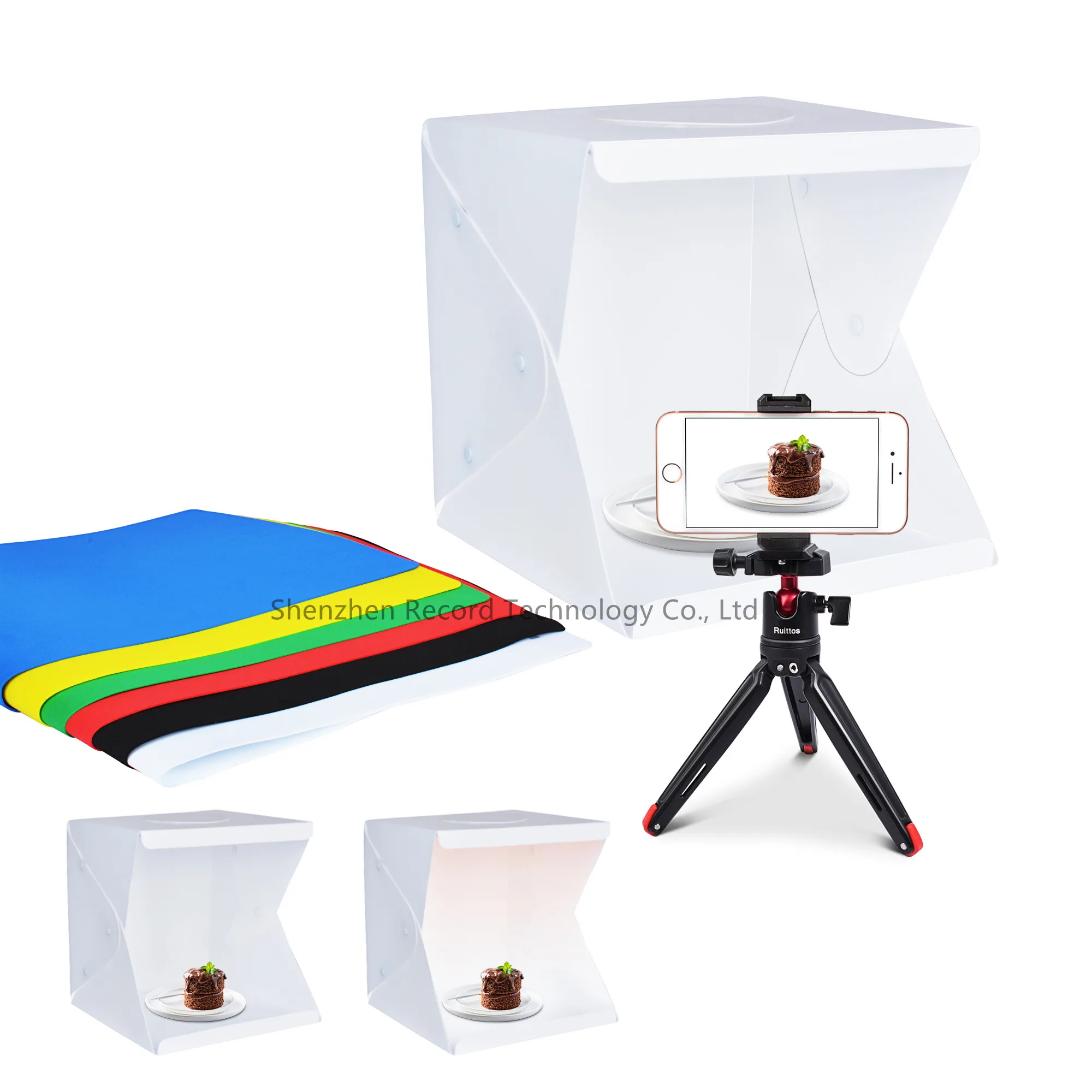 
 Настольный светильник для фотостудии, 40 см, куб, портативный софтбокс для фотостудии, комплект со светодиодными бусинами, ювелирные изделия  