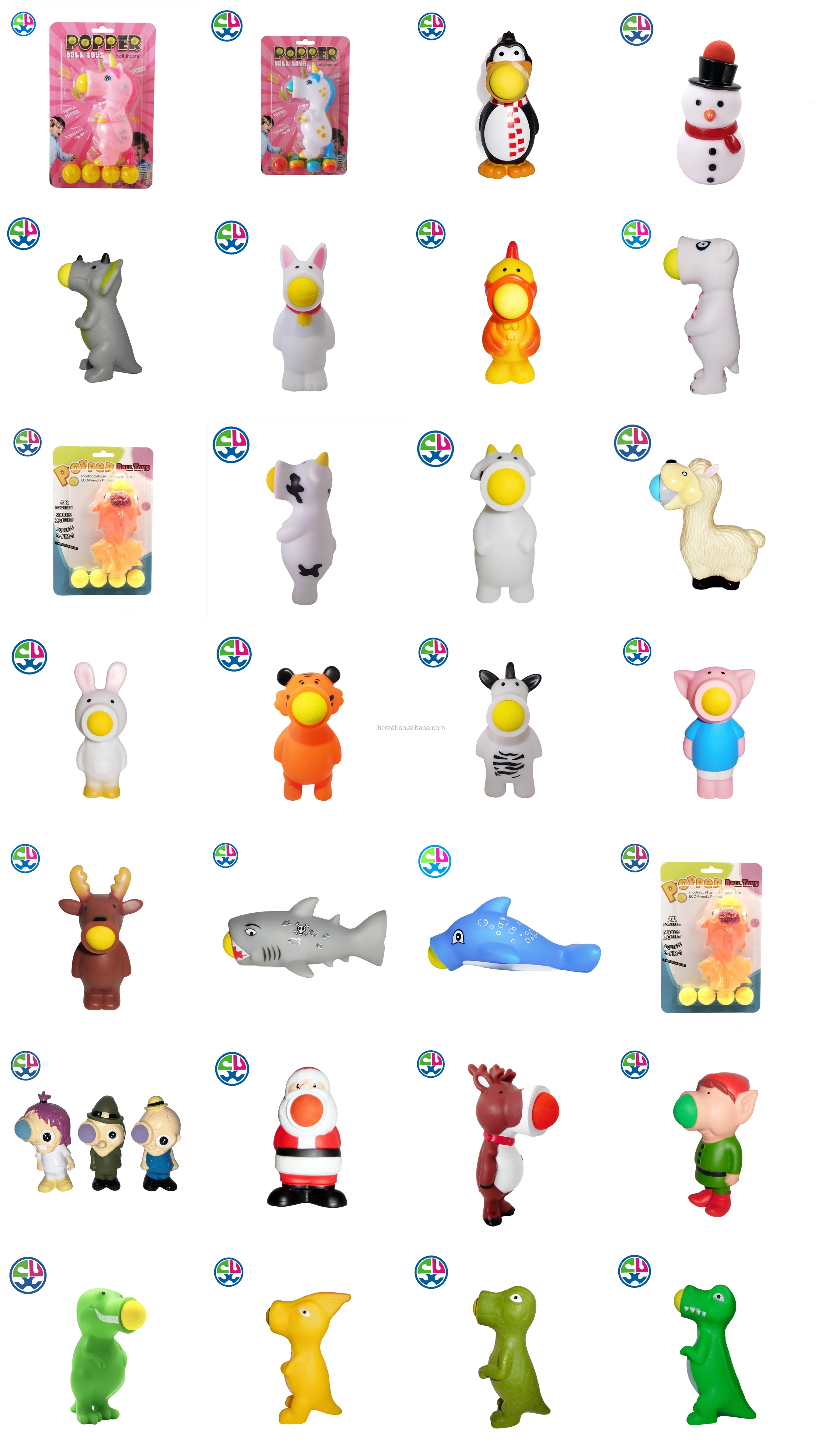 Wholesale Novelty New Design Decompressing Popper Dinosaur Penguin Toy  Pop Ball Popper Fidget Squeeze Toy 3d Ball Stick