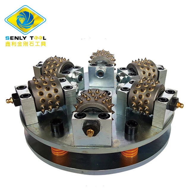 300mm 12inch Litchi stone floor Surface grinding tool Diamond Bush Hammer Plate