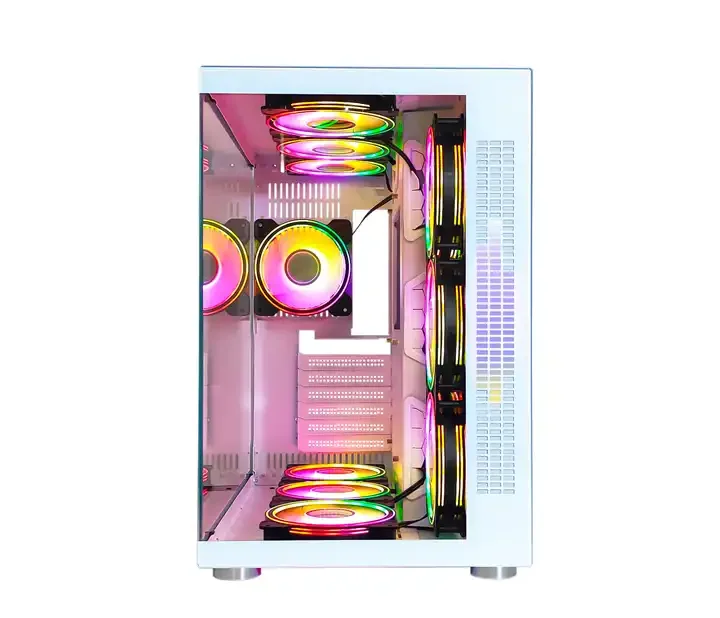 2023 High Quality Gaming PC Desktop Computer Gaming ITX Case wide cube Computer Case & Towers double chamber Cabinet