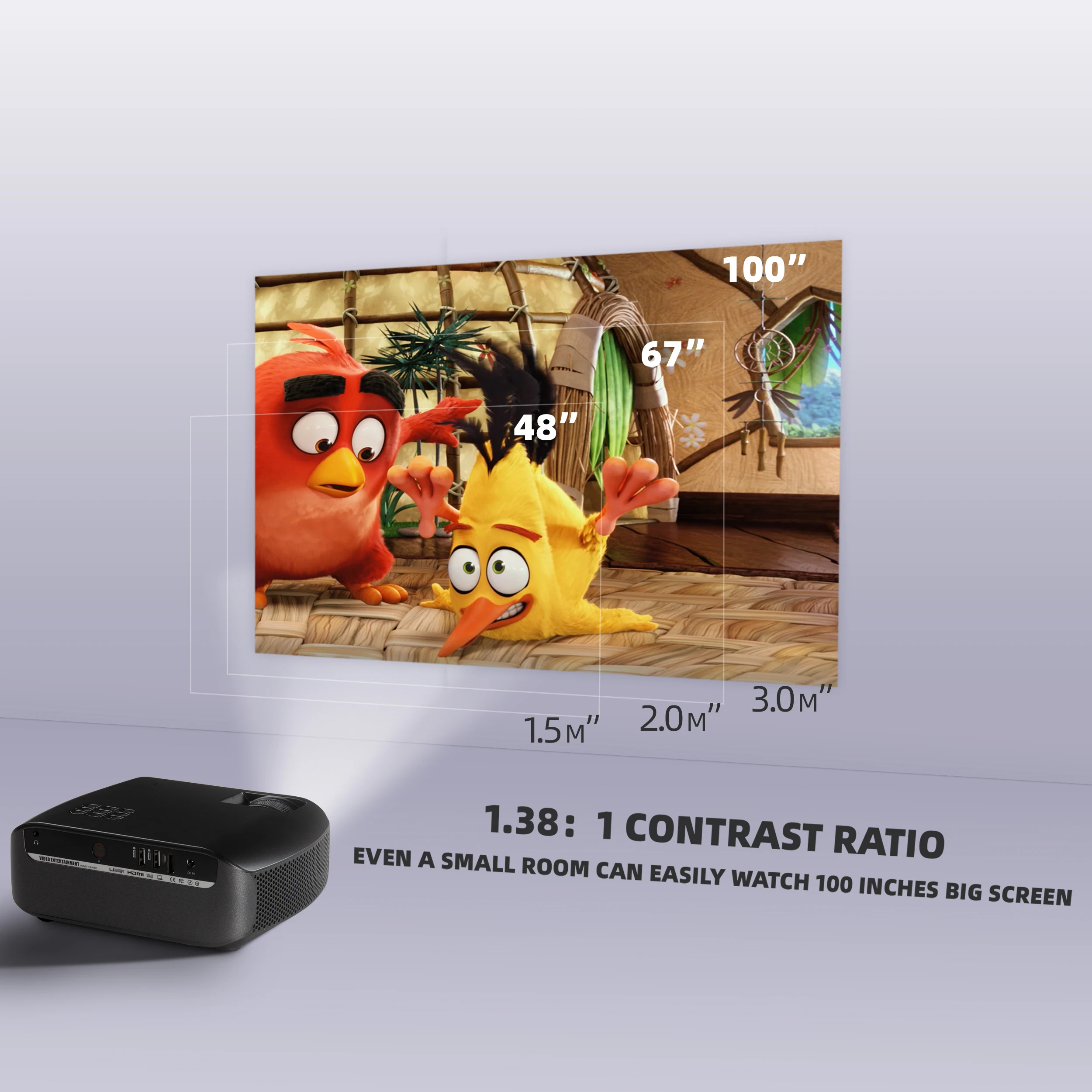 New!! F10 mini christmas projector 2800Lumens VIVIBRIGHT data show projector short throw cheap not laser TV projector