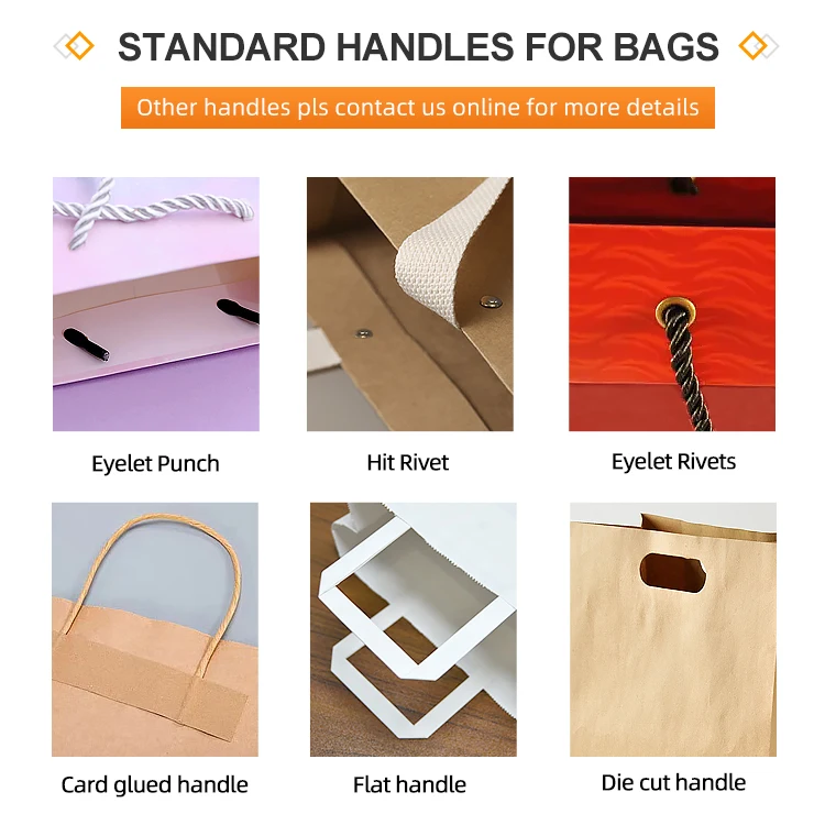 Custom Brown kraft paper bags with your own logo for Grocery/Business /Shopping/Party/Retail/Takeouts/Birthday bag packaging