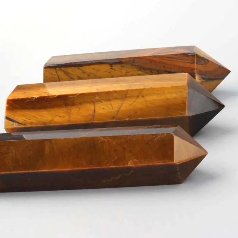 New Product High Quality Natural  Crystal point healing stone tiger eye Tower for decoration