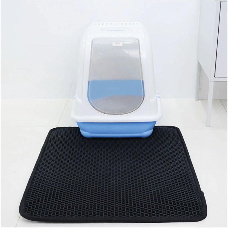 Cat Litter Mat EVA Double-Layer Cat Litter Trapper Mats with Waterproof Bottom Layer non-slip pet litter Cat Bed mat