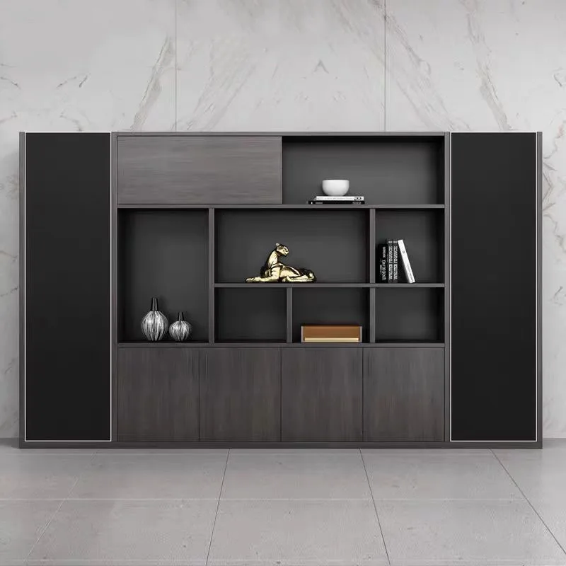 Wood Filing Cabinet Office Furniture Bookcase Matching CEO Office Desk