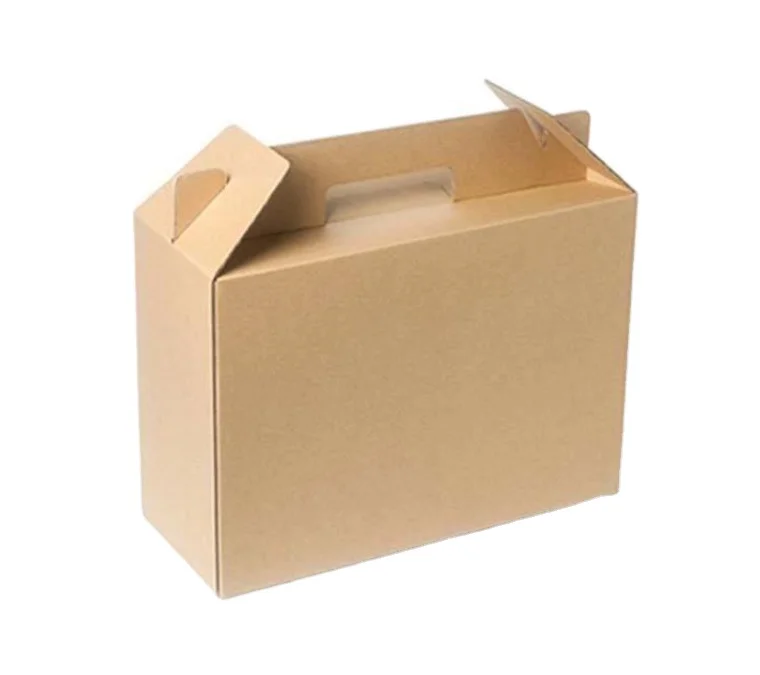 Dongguan factory wholesale  packaging custom printed paper cardboard carrying box with handle