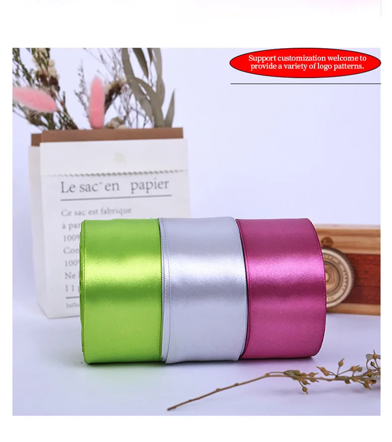 Factory China Fashion Decoration cheap ribbon custom personalized logo gift Satin Ribbon roll