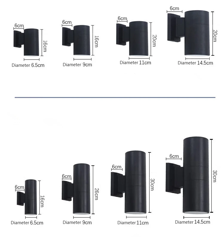 Hot Sale Single Head Or Double Head Lighting Led Wall Lamp Wall Mounted For Home Lights Waterproof Ip65 Outdoor Wall Light