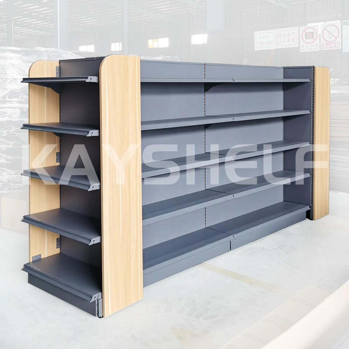 Розничная продажа от производителя светильников полки для супермаркетов двухсторонние стеллажи гондолы