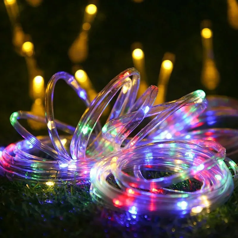 Kanlong outdoor holiday lighting waterproof solar rope light led Christmas decoration string lights