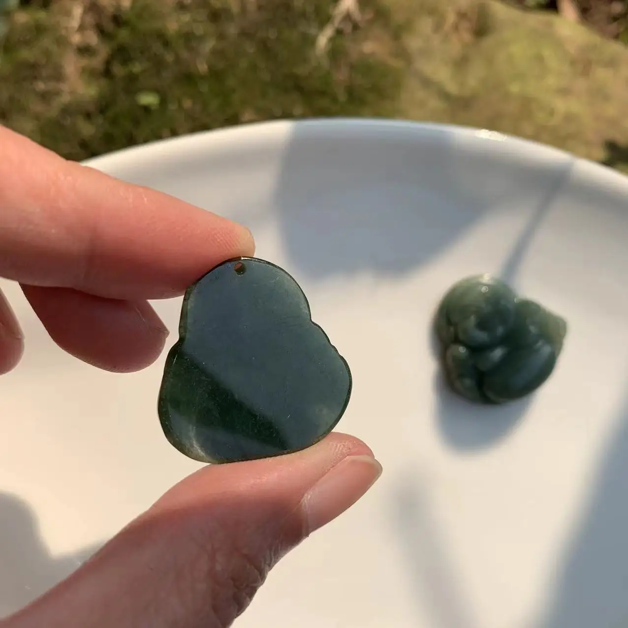 100% Real Natural Burma Jade Buddha Necklace Pendant green Myanmar jade Milo women children jewelry Good Luck Best Gift