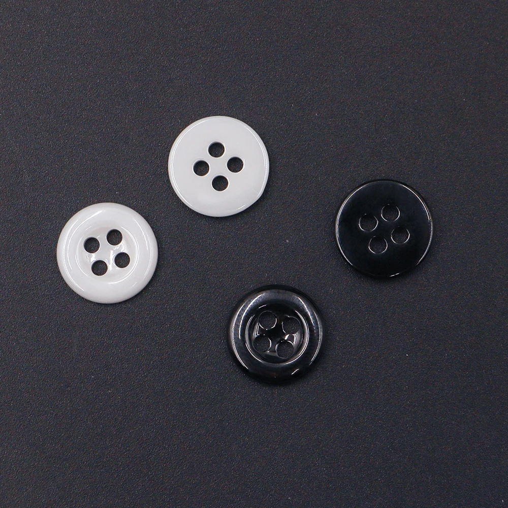 Custom Fancy washable ceramic buttons black white recycle bowl classic buttons for shirt dress