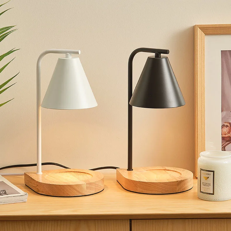 Aromatherapy lamp au usa eu plug electric wooden candle warmer lamp with box