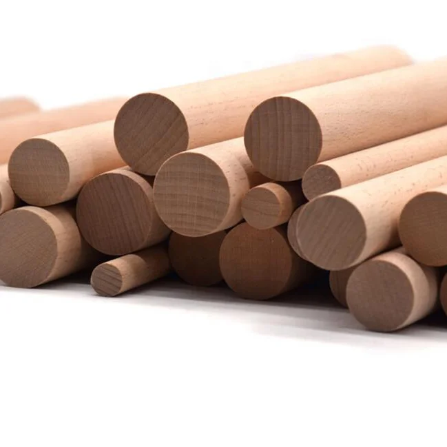 Factory direct High quality wooden round shape dowel rods and stick customized Wooden Dowel Rods DIY Crafts for home Decoration