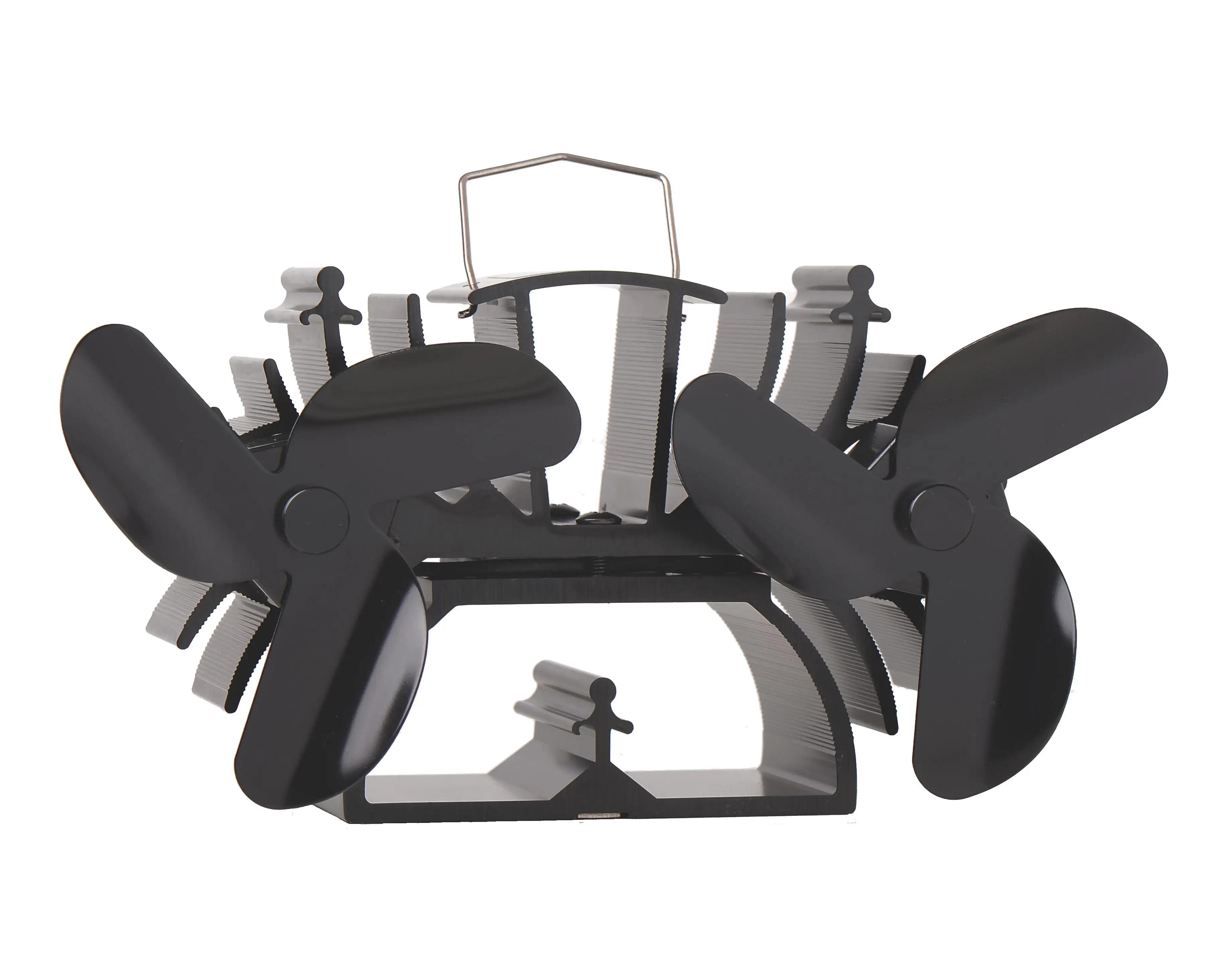 6 Blades with Double Motor Fireplace Fan Furnace Air Blower For Wood Log Burner Stove Fan