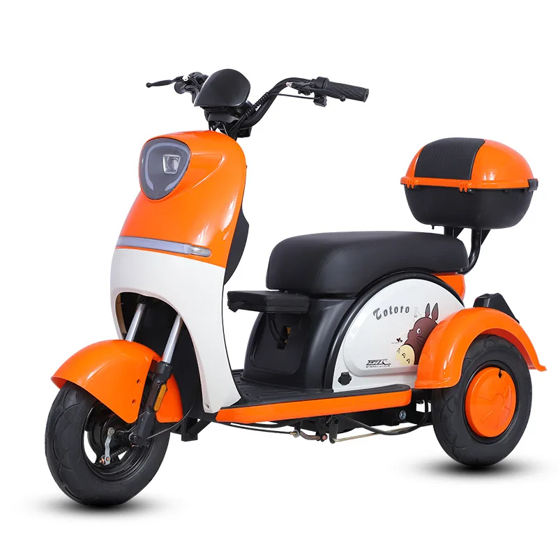 2024 leisure electric tricycle for adult elderly pick up children battery bike with fat tyre electric scooter electric bicycle