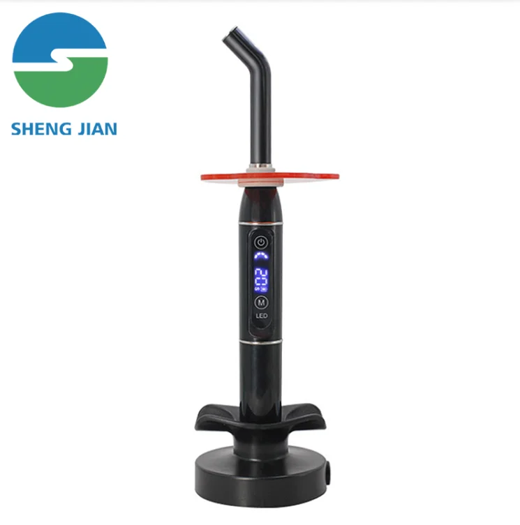 Стоматологический отверждаемый беспроводной черный 360 градусов Регулируемый перезаряжаемый беспроводной самосветящийся светодиодный стоматологический отвердитель