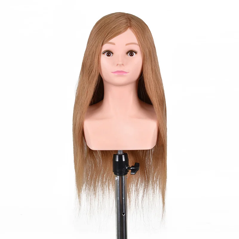 Cosmetology Human Hair Salon Practice Hairdresser Training Head Mannequin Dummy Doll Mannequin Head Including Shoulder