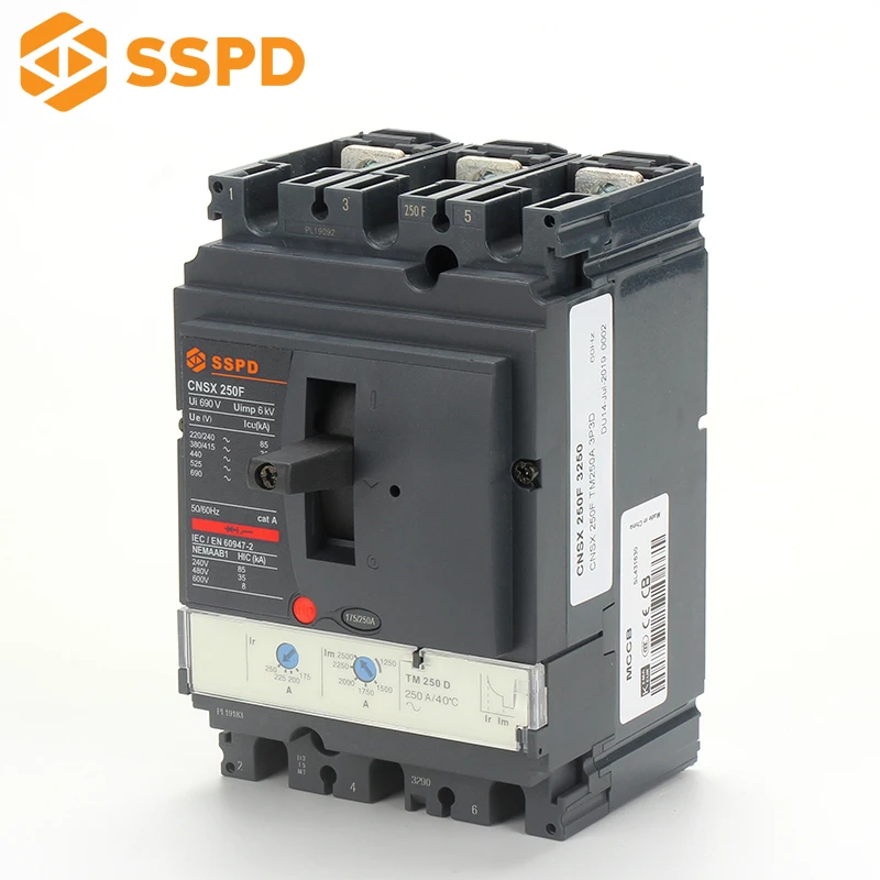 3pole 250amp price list mccb circuit breaker