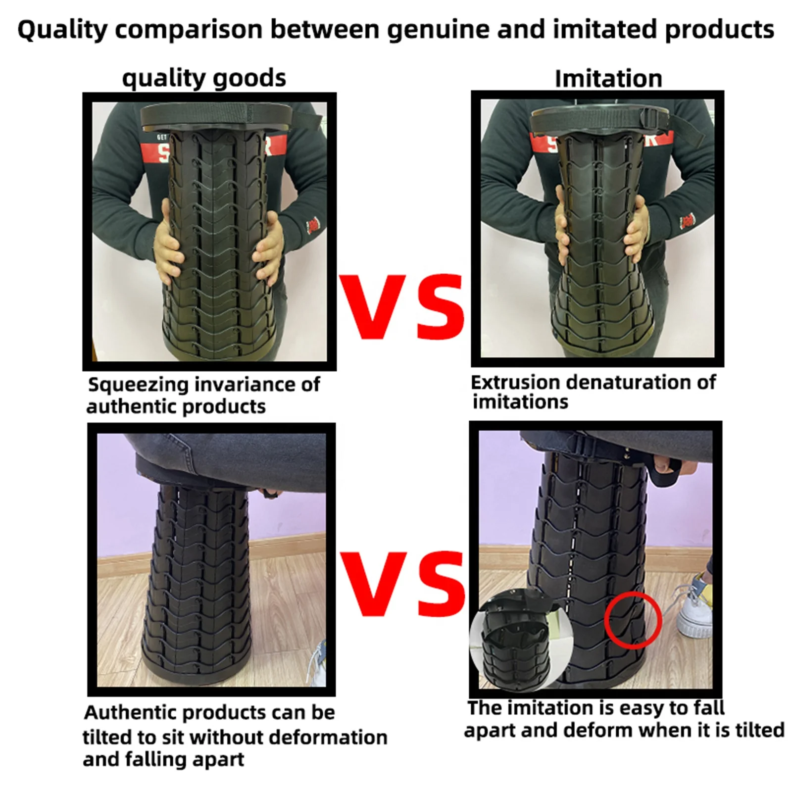 MO002- 2nd Generation Order Factory  stool step fold canvas folding Folding Telescopic Stool Portable Foot Stool