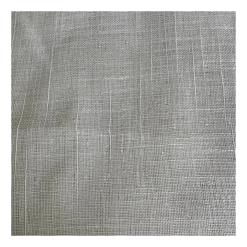 Hot Sale Poly Linen Look Voile  Leda  Fabric Free Sample sheer fabric High Quality curtain fabric for living room