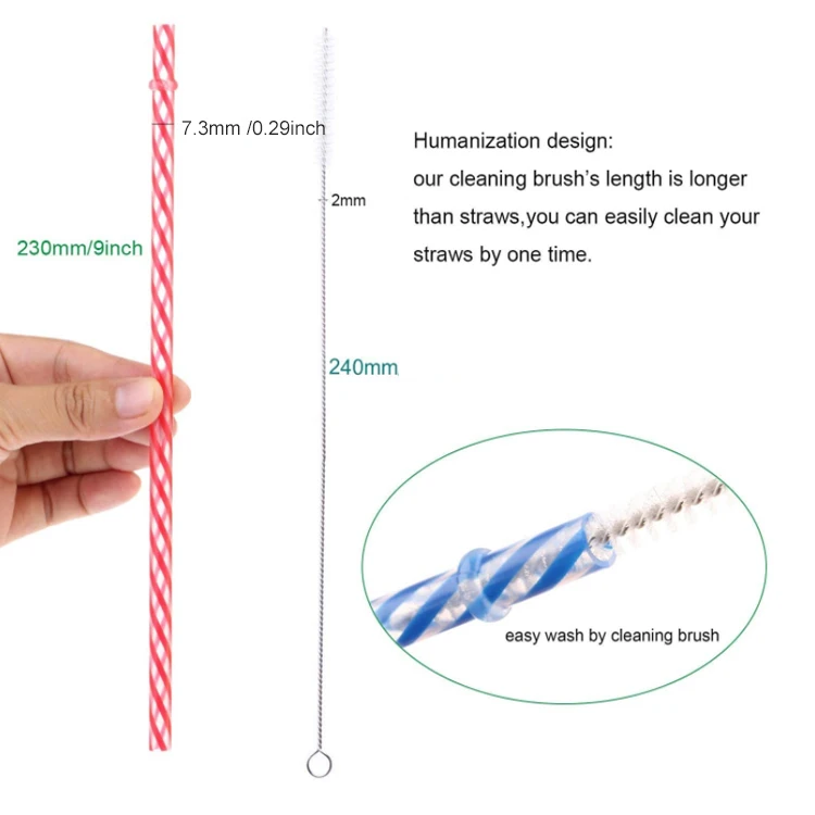 Пользовательская пластиковая трубочка, многоразовая пластиковая трубочка для замены