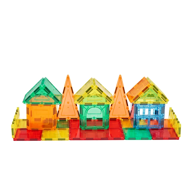 
Amazon Supplier EN71, ASTM, CE, CPSC Magnetic Building Blocks 150 PCS Magna Tiles Magnetic Tiles for kids 