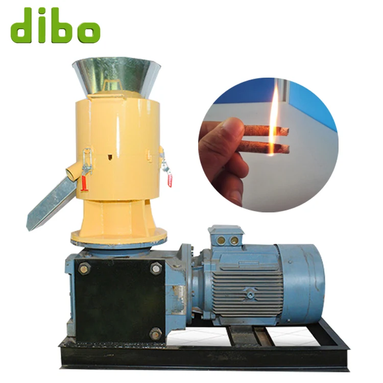 Three phases 380V Biomass pellet maker extruder sawdust combustible flammable ignitable flat die wood chip pellet making machine