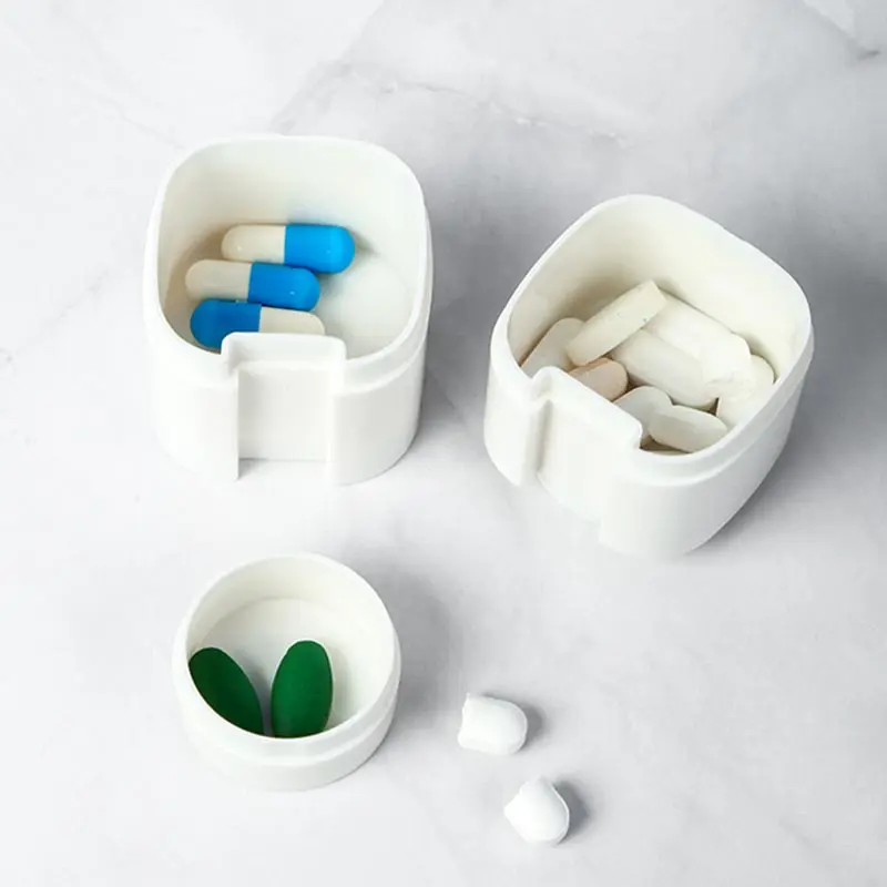 High Quality New Product Medication Pill Crusher 3 In 1 With Pill Case Tablet Cutter Crusher Storage Box