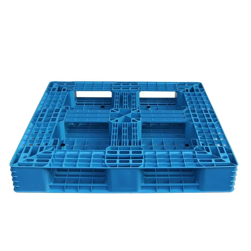 NEXARA 1100*1100*150mm HDPE Euro Plastic Pallet 4t Static Load Capacity 1111 Grid Field 4-Way Entry Single