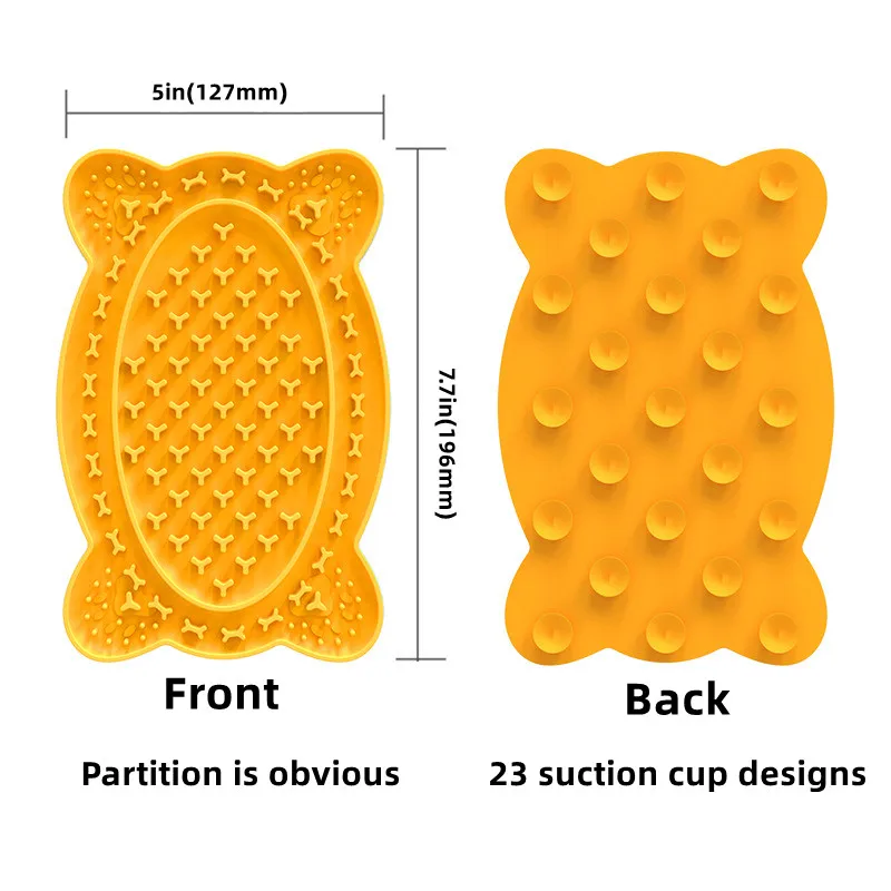 Wholesale Food Grade Silicone Dog Lick Mat With Suction Cup Slow Licking Feeder Pad For Calming And Anxiety Relief