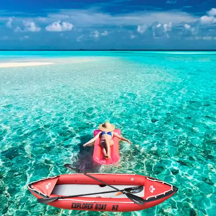 Popular Design Kayak Two People, Boats 2 Person Tandem Kayaking,Hot selling Inflatable Boat with Outboard Motor