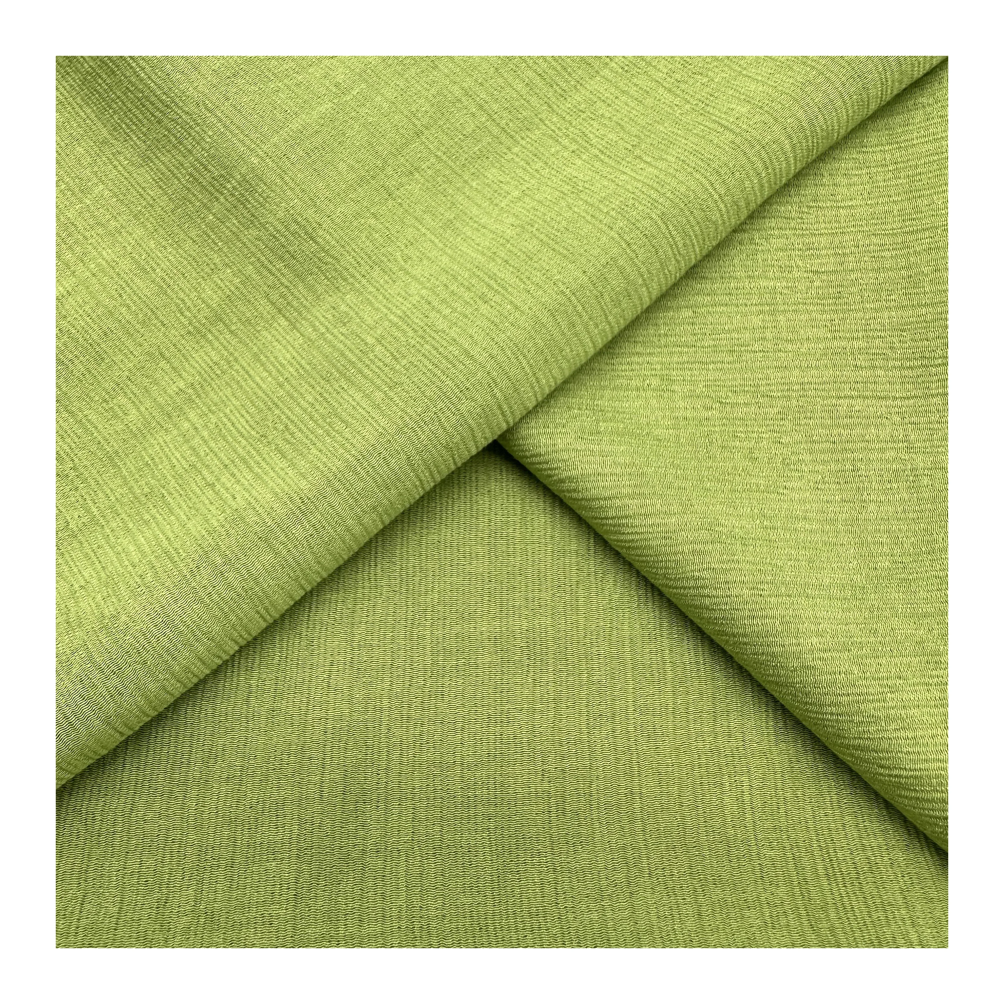 Hot selling stock crepe Rayon Cotton fabric blend stripe pleated fabric for dresses