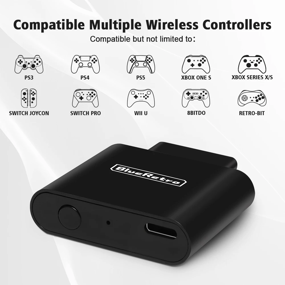 Retroscaler BlueRetro Wireless Game Controller Adapter For SNK NEO GEO MVS AES CD CDZ Conosle for 8Bitdo PS5 controllers