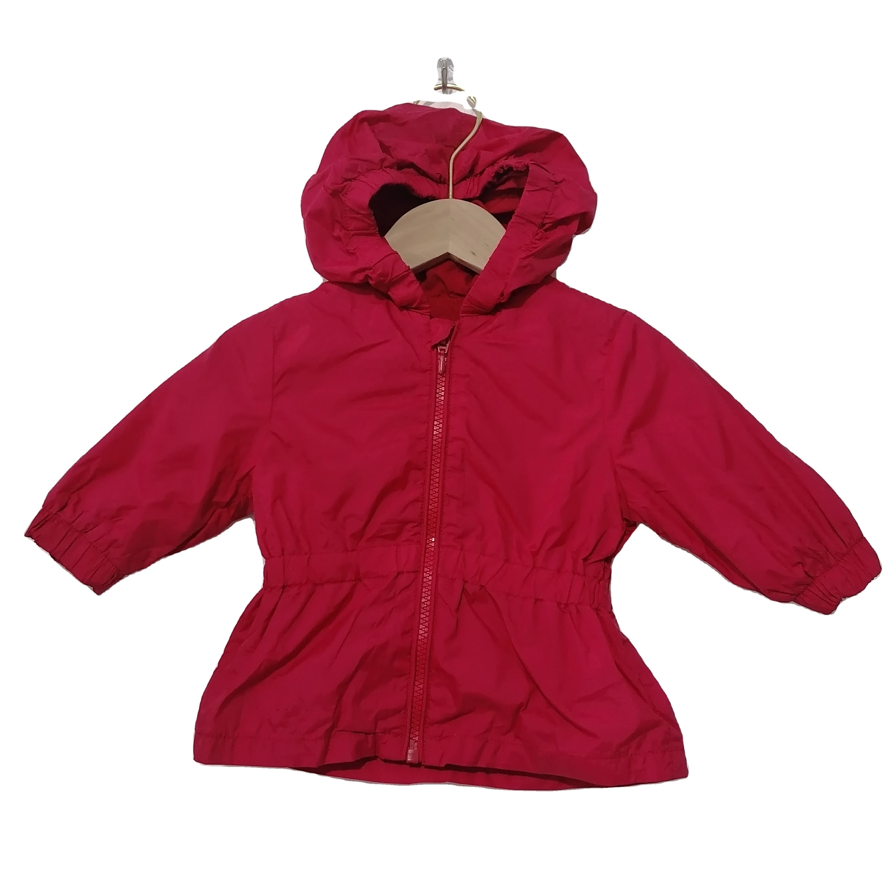 
Cape Jacket For Baby Girl Red Clothing Quality Coat Front Zipper With Elastic Band Oem 
