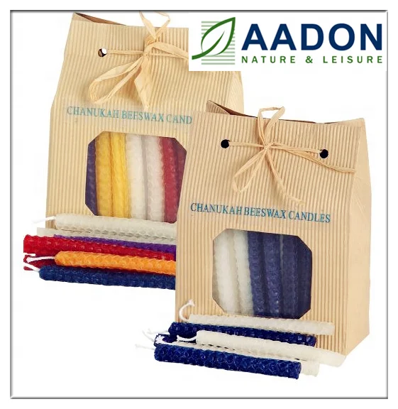 Chanukah Candles for Menorah Hanukkah Celebrations 45 Beeswax handmade candles