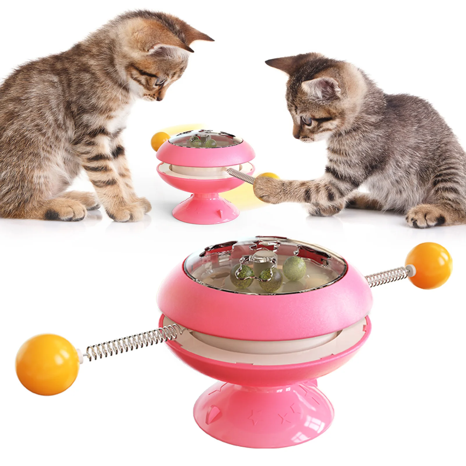 Pet supplies turntable cat toys ticker wheel fighting mint ball