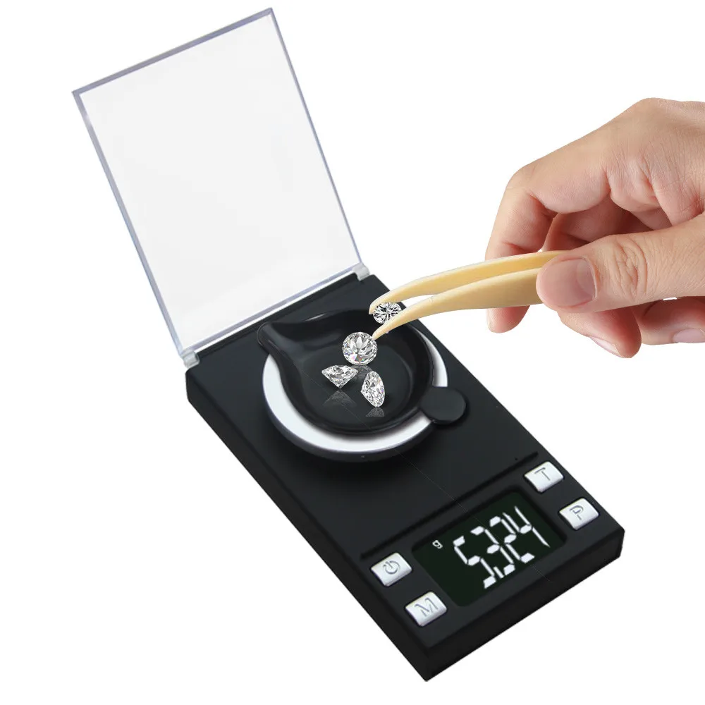 0.001g 100g Electronic Jewelry Lab Scales Diamond Gold Germ Medicinal Pocket Digital Milligram Scale Balance