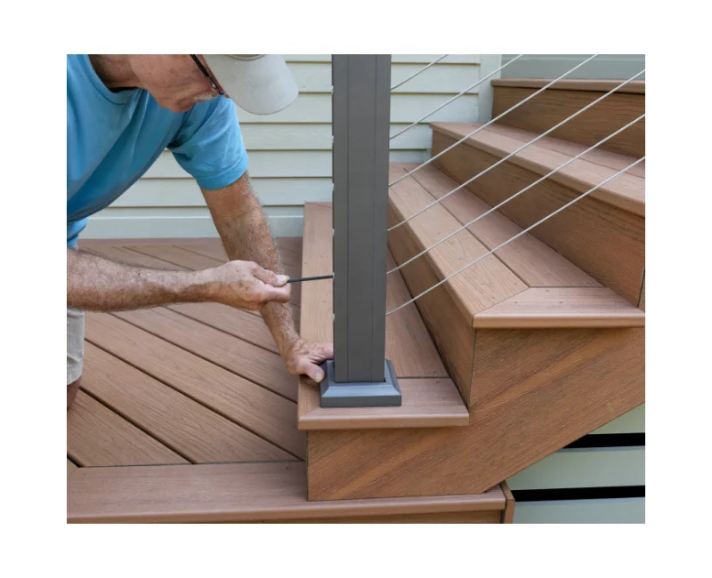 Solid Outdoor Wood Plastic Composite Decking Flooring Durable WPC Decking for Outdoor Use