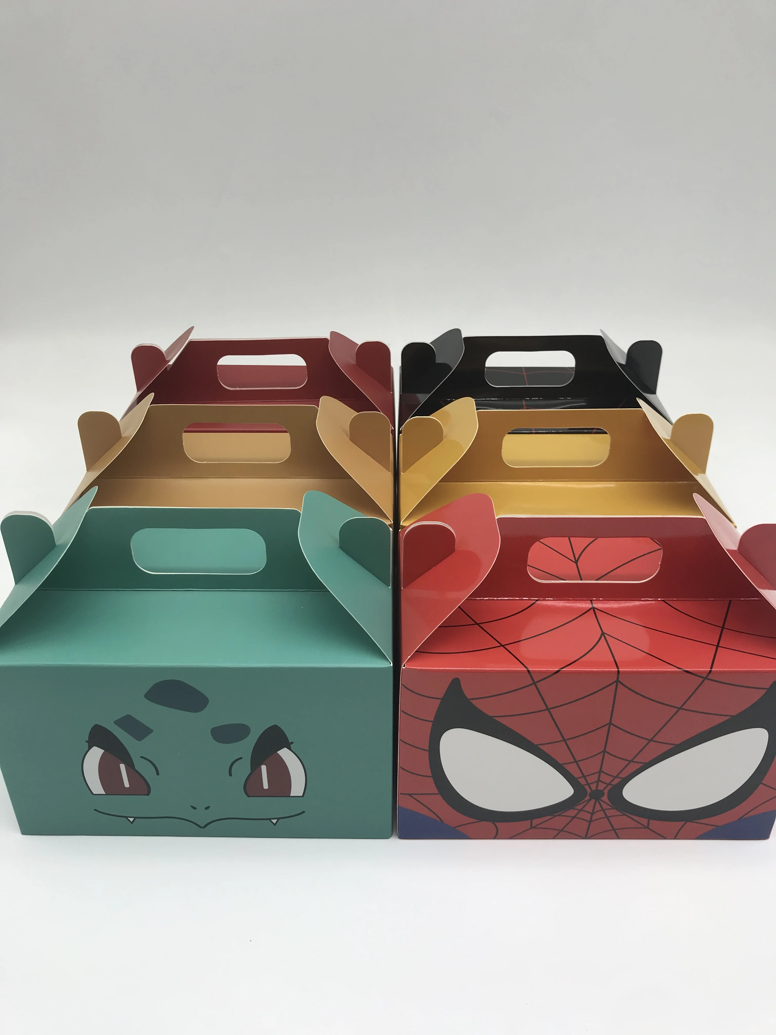 Custom  Printing Kraft Burger Sandwich Hamburger Fried Chicken Wing French Fries Fast Food Package Take Away Box