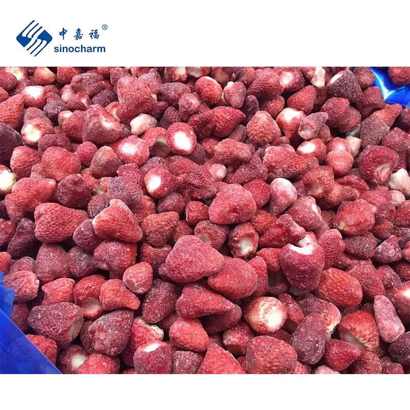 Sinocharm BRC-A одобрено 25-35 мм Высококачественная Клубника IQF фрукты фабрика 1 кг Розничная упаковка замороженная клубника