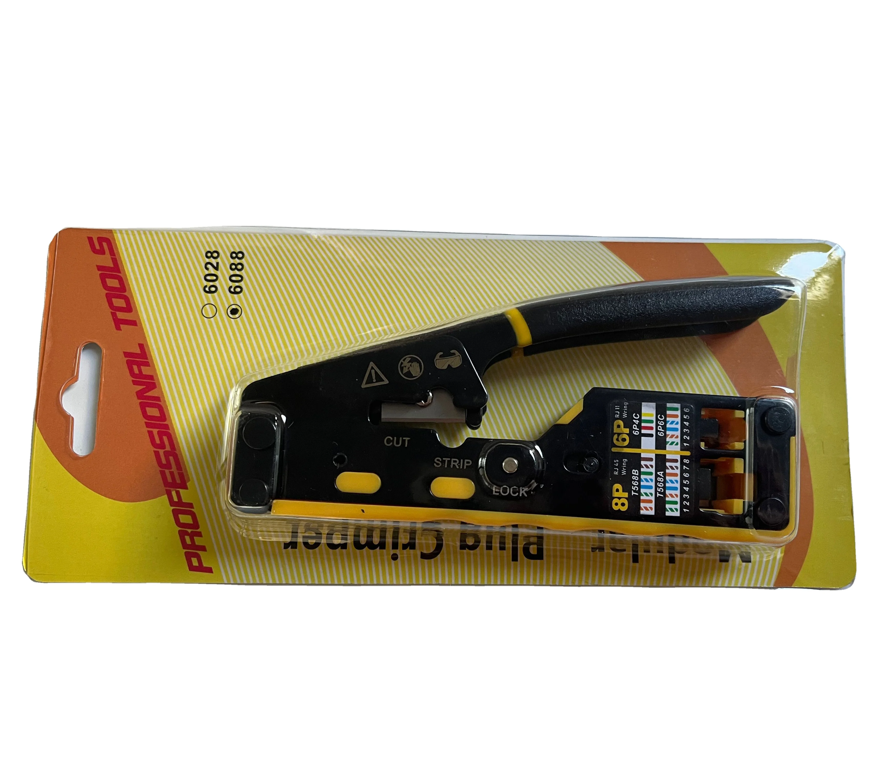 RJ45 RJ11 модульный разъем обжимной инструмент 8P 6 зачистки резки