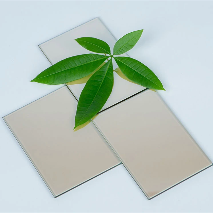 Big Size Low Iron Heat 3.7mm Tinted Color Reflective Glass For Living Room