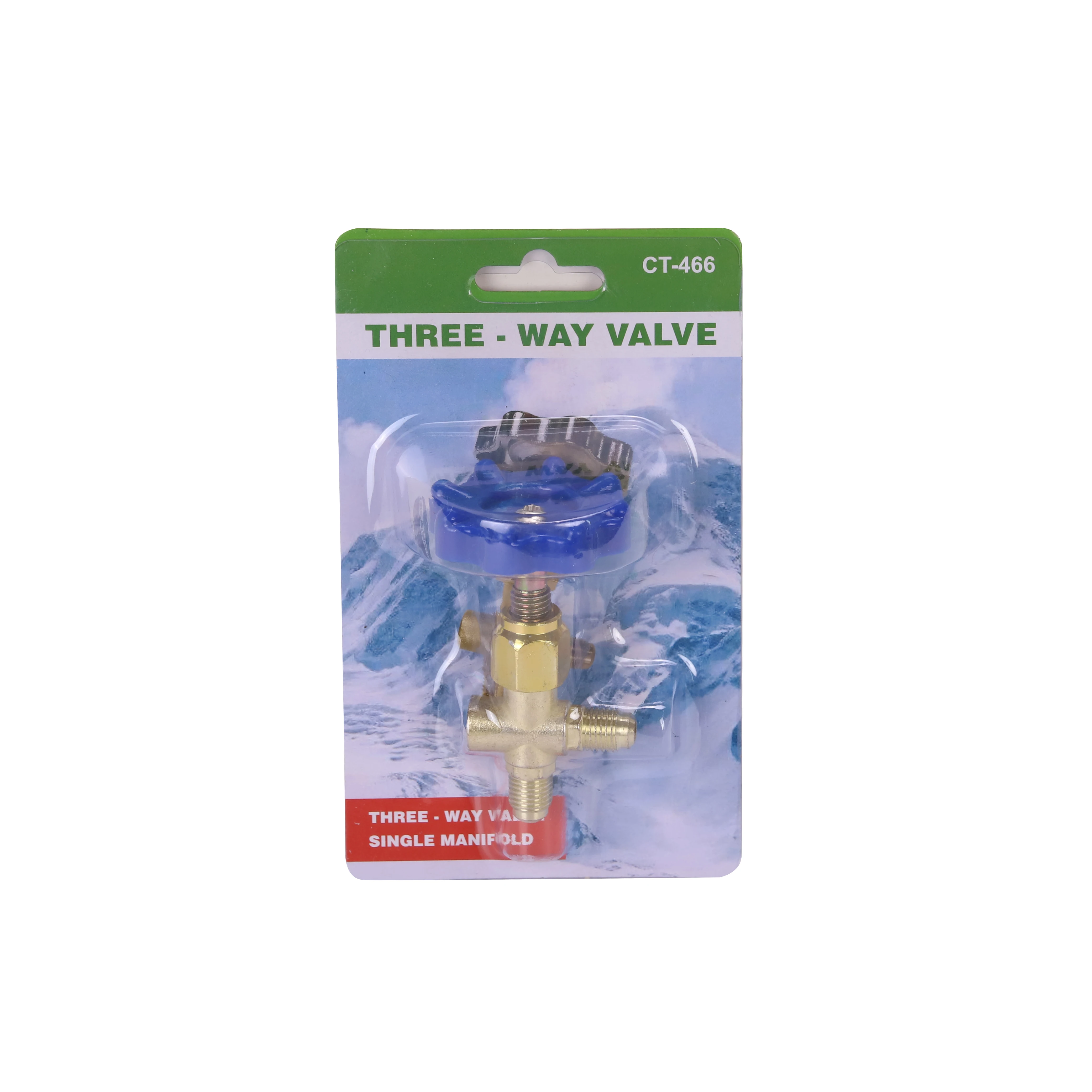 Three Ways Single Manifold Gauge Valve Body For Refrigerant Charging Pressure Gauge