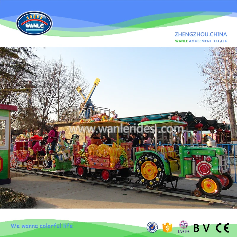 Outdoor Harvest Locomotive Entertainment rail Train Electronical Kidde Adult Amusement Park Rides